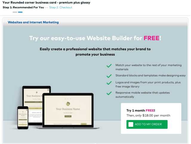 Printing Business Cards with website