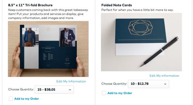 purchased with Business Cards